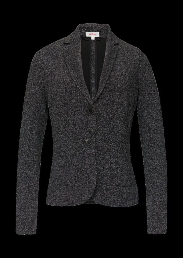 Blazer mit meliertem Muster im Slim Fit