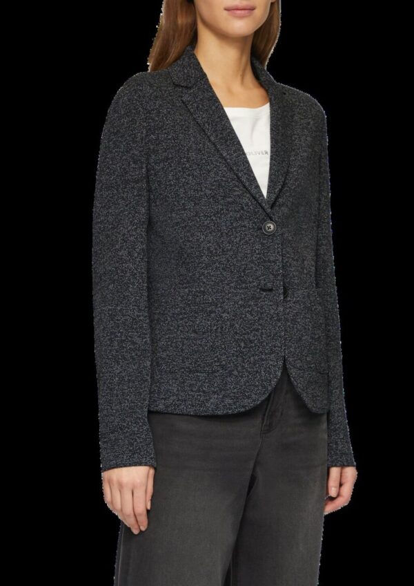 Blazer mit meliertem Muster im Slim Fit