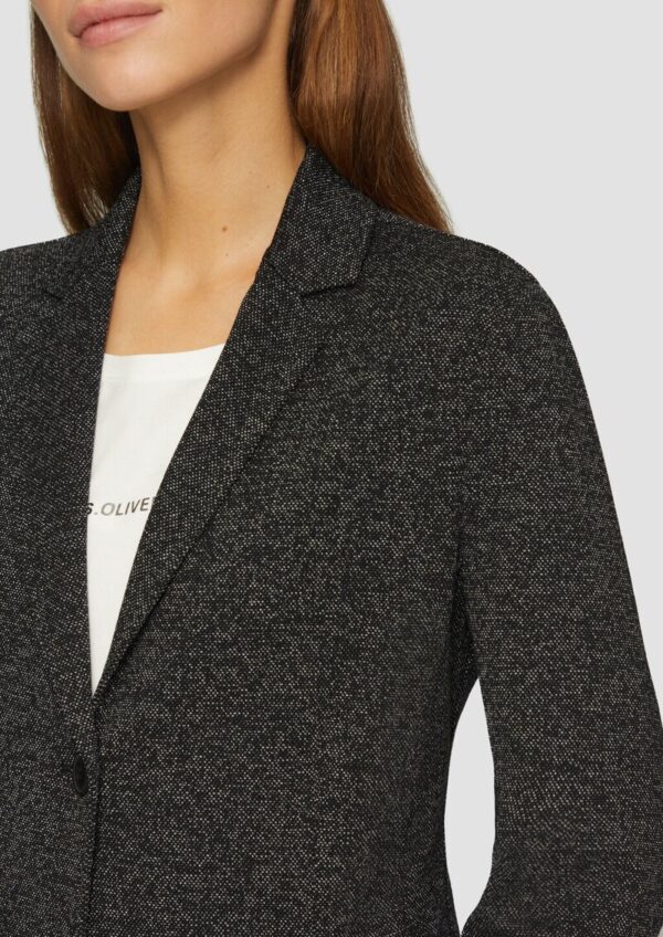 Blazer mit meliertem Muster im Slim Fit