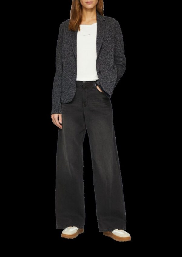 Blazer mit meliertem Muster im Slim Fit