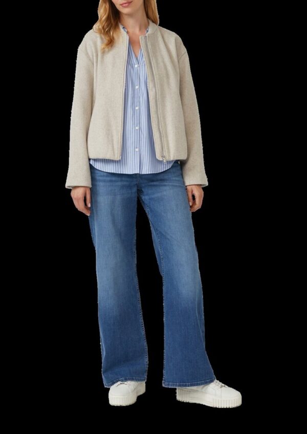 Streifenbluse mit aufgesetzten Taschen