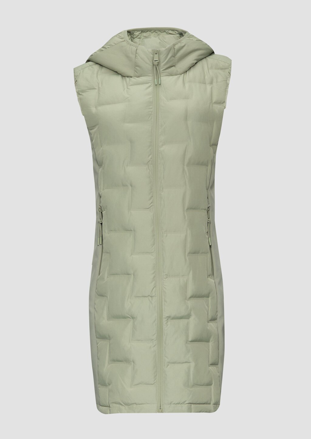 Leichte Weste im Fabricmix mit Prägung