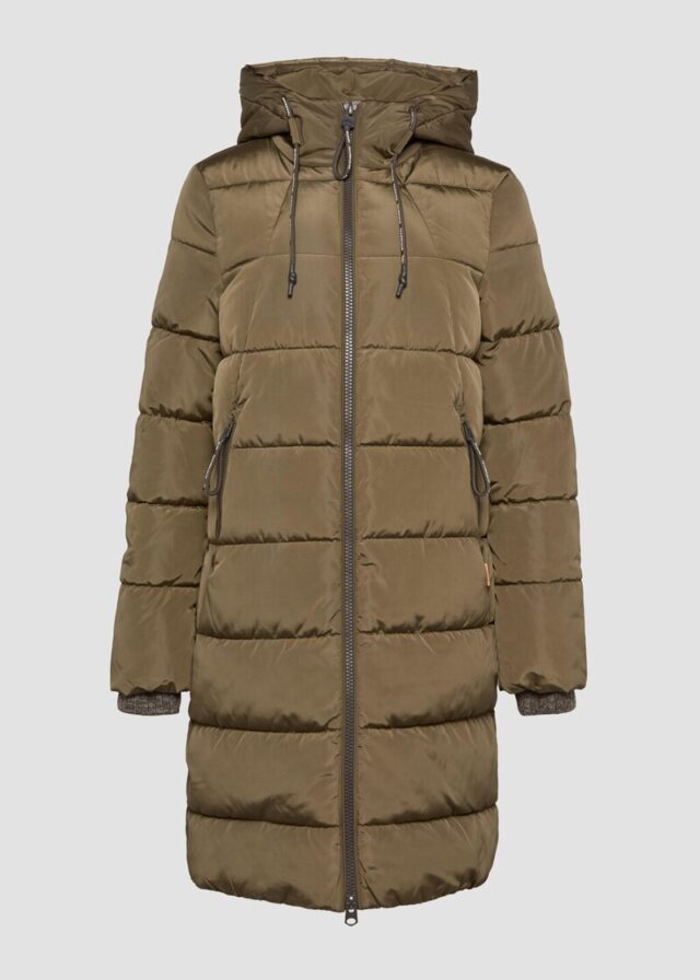 Gesteppter Mantel mit Kapuze