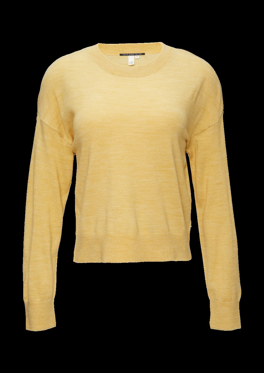 Verkürzter Strickpullover in Melange-Optik