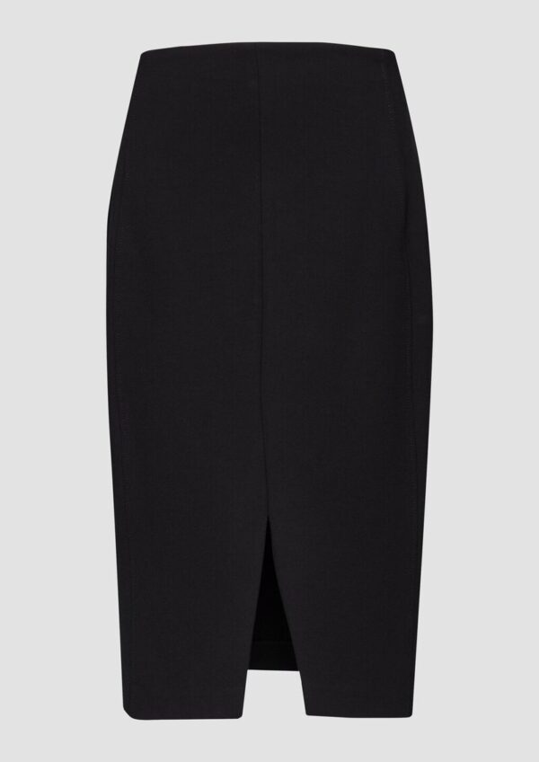 Vorne geschlitzter Bleistiftrock aus Interlock