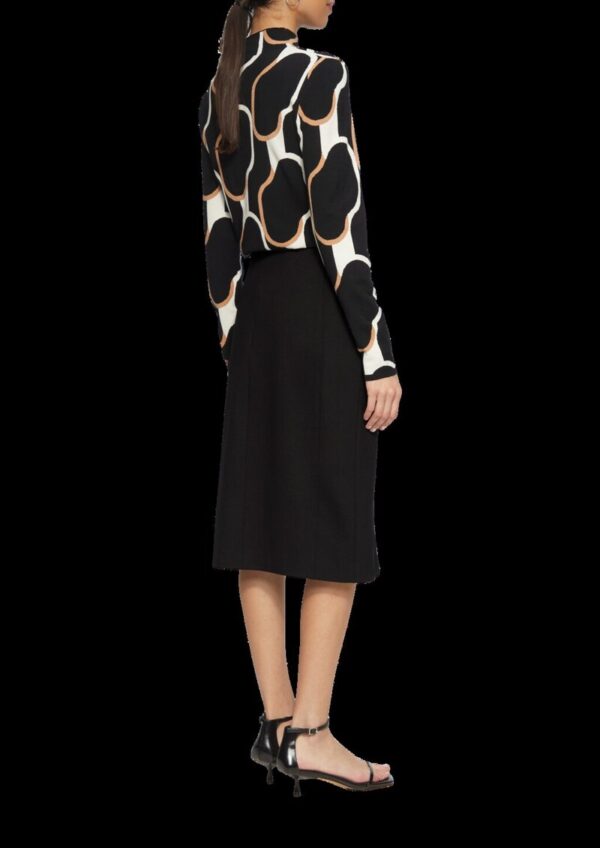 Vorne geschlitzter Bleistiftrock aus Interlock