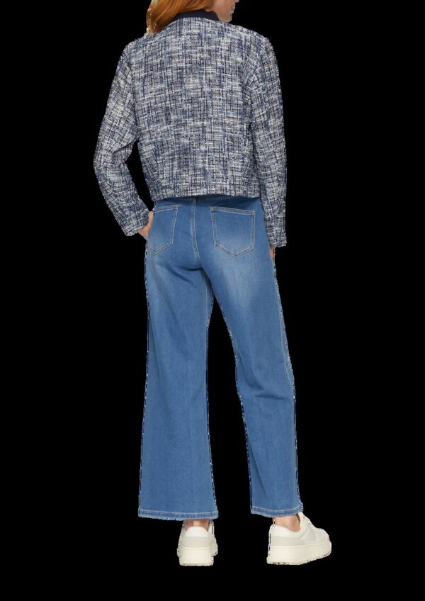 Jacke in Bouclé-Optik mit Metallic-Garn