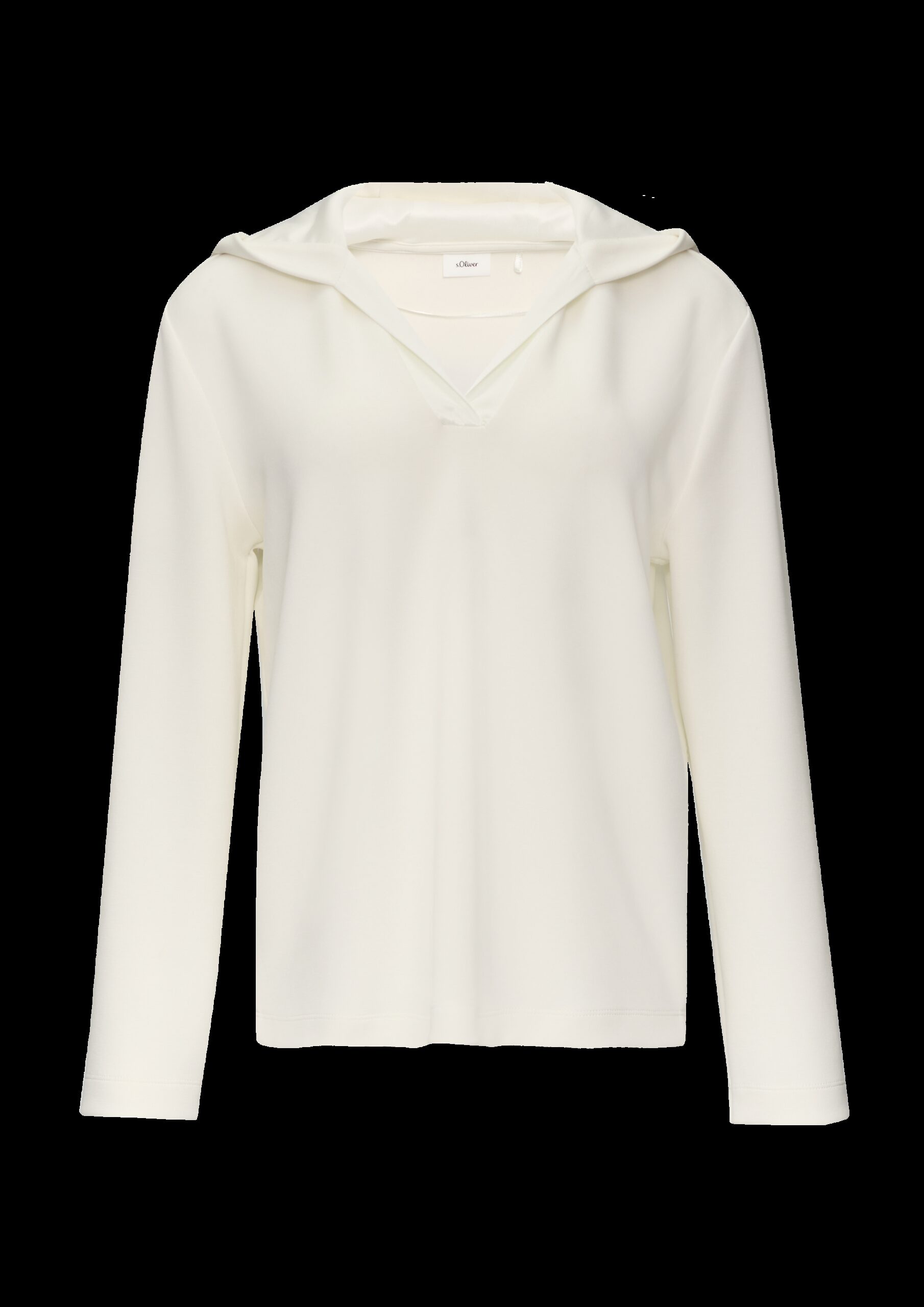 Kapuzenshirt aus Sweat mit Satin-Details