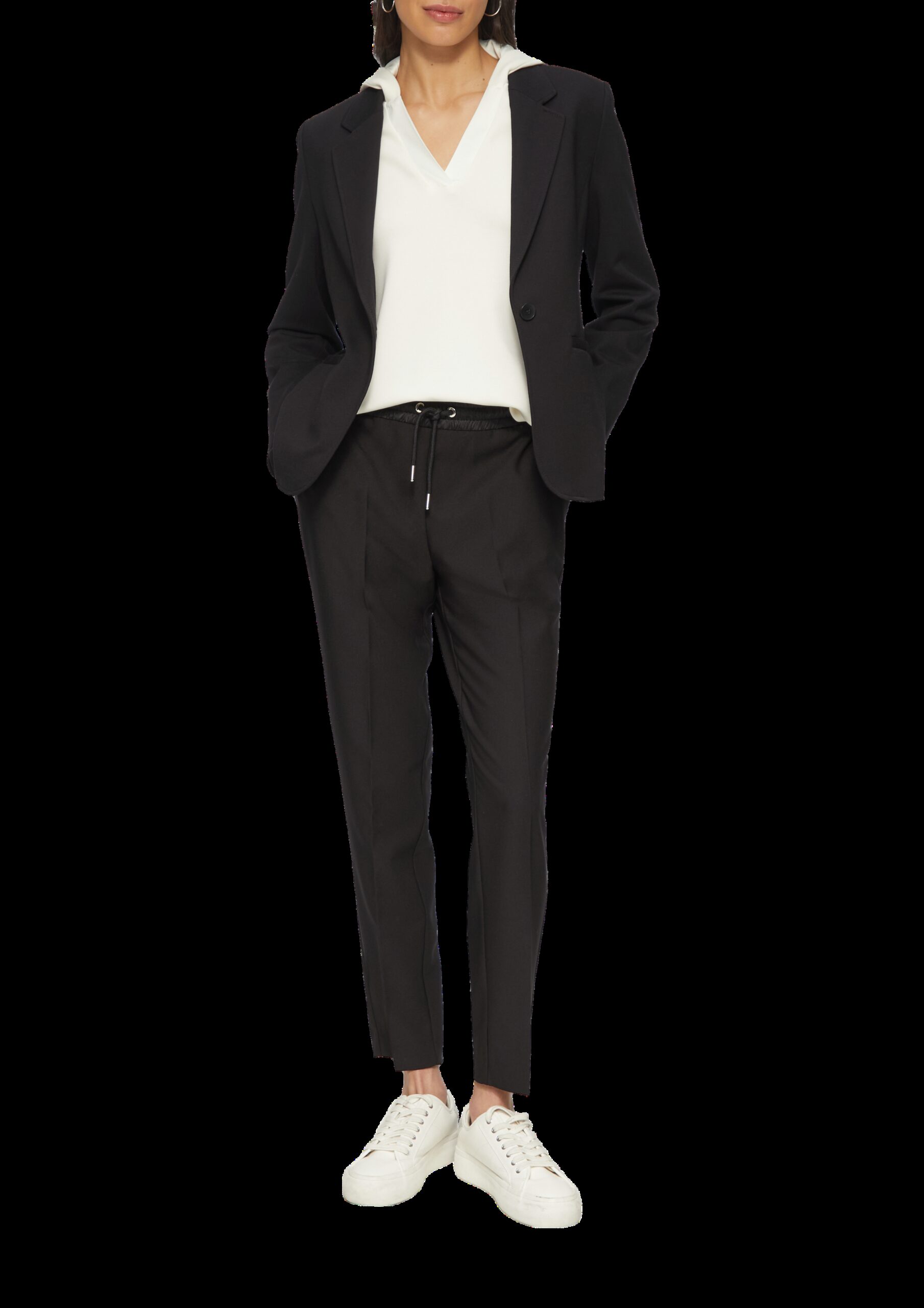 Kapuzenshirt aus Sweat mit Satin-Details