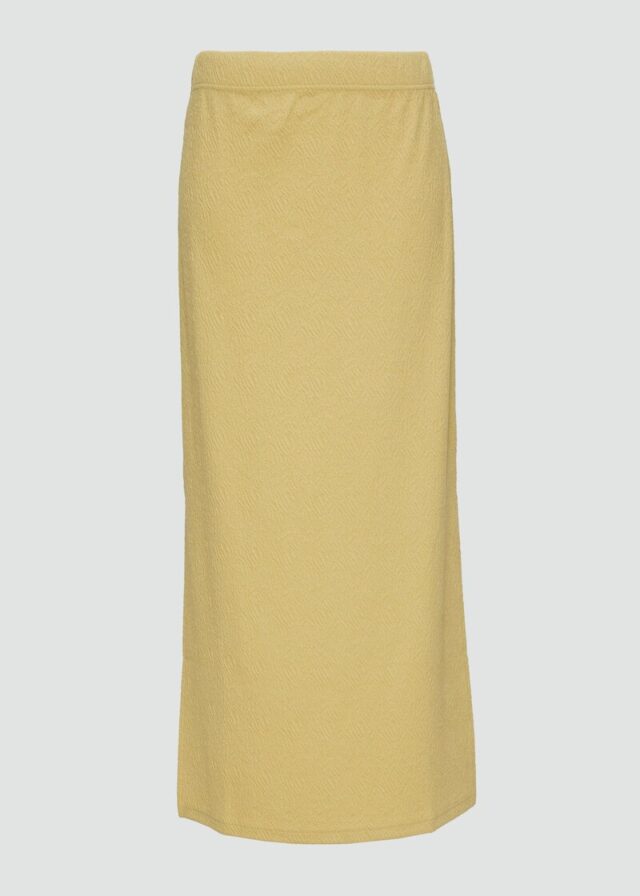 Strukturierter Midirock mit Elastikbund