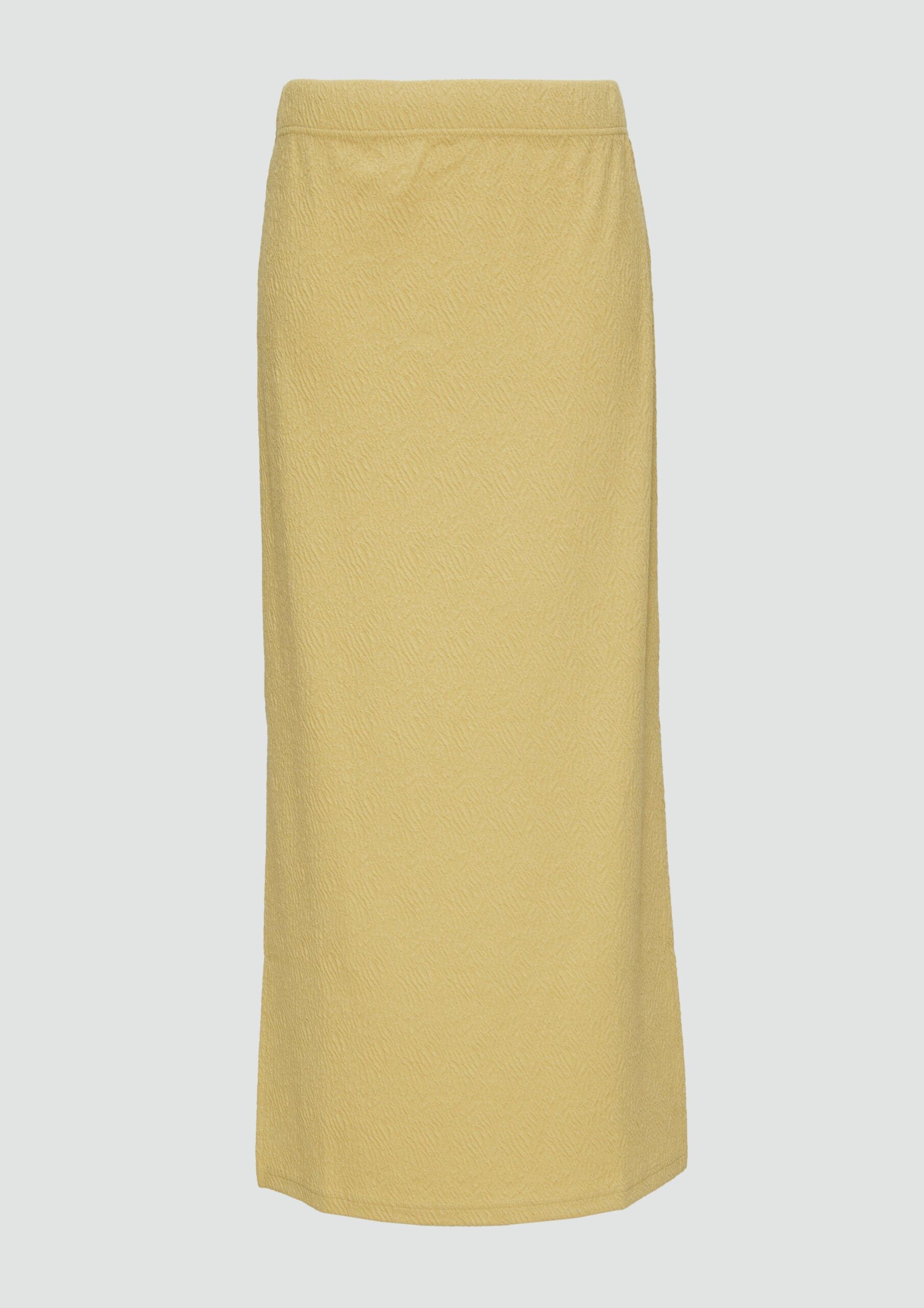 Strukturierter Midirock mit Elastikbund