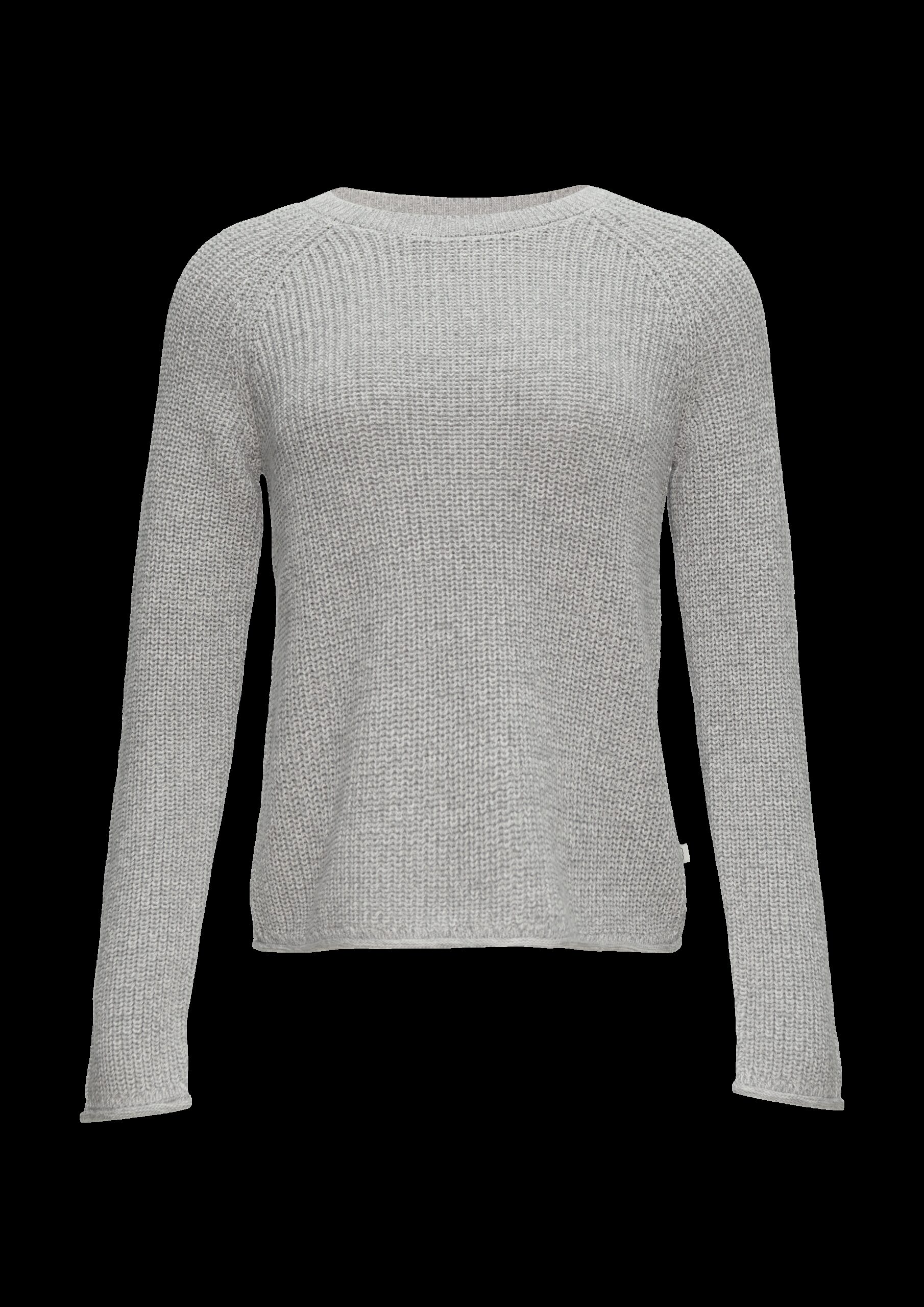 Melierter Strickpullover mit Raglanärmeln