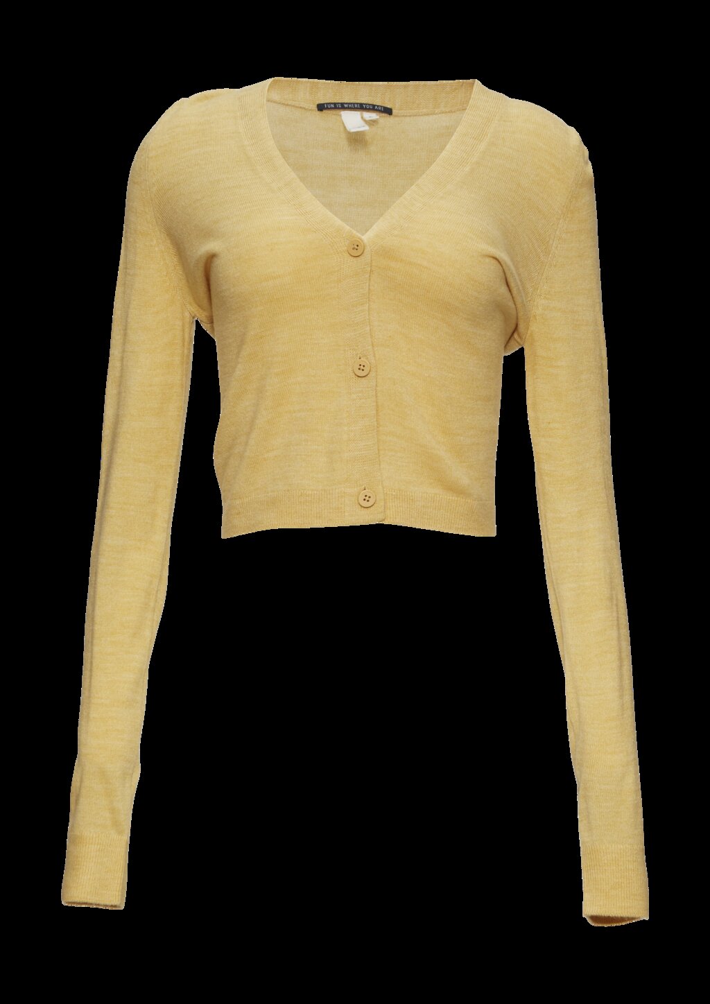 Verkürzte Strickjacke in melierter Optik