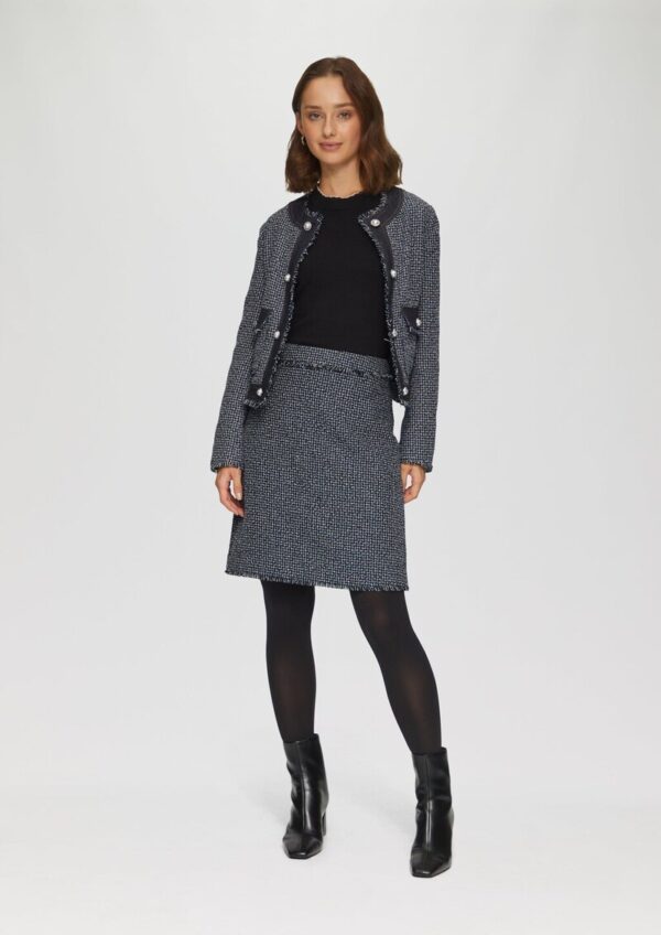 Bouclérock in Denim-Optik