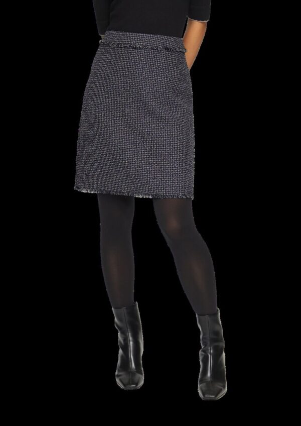 Bouclérock in Denim-Optik