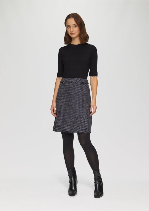 Bouclérock in Denim-Optik