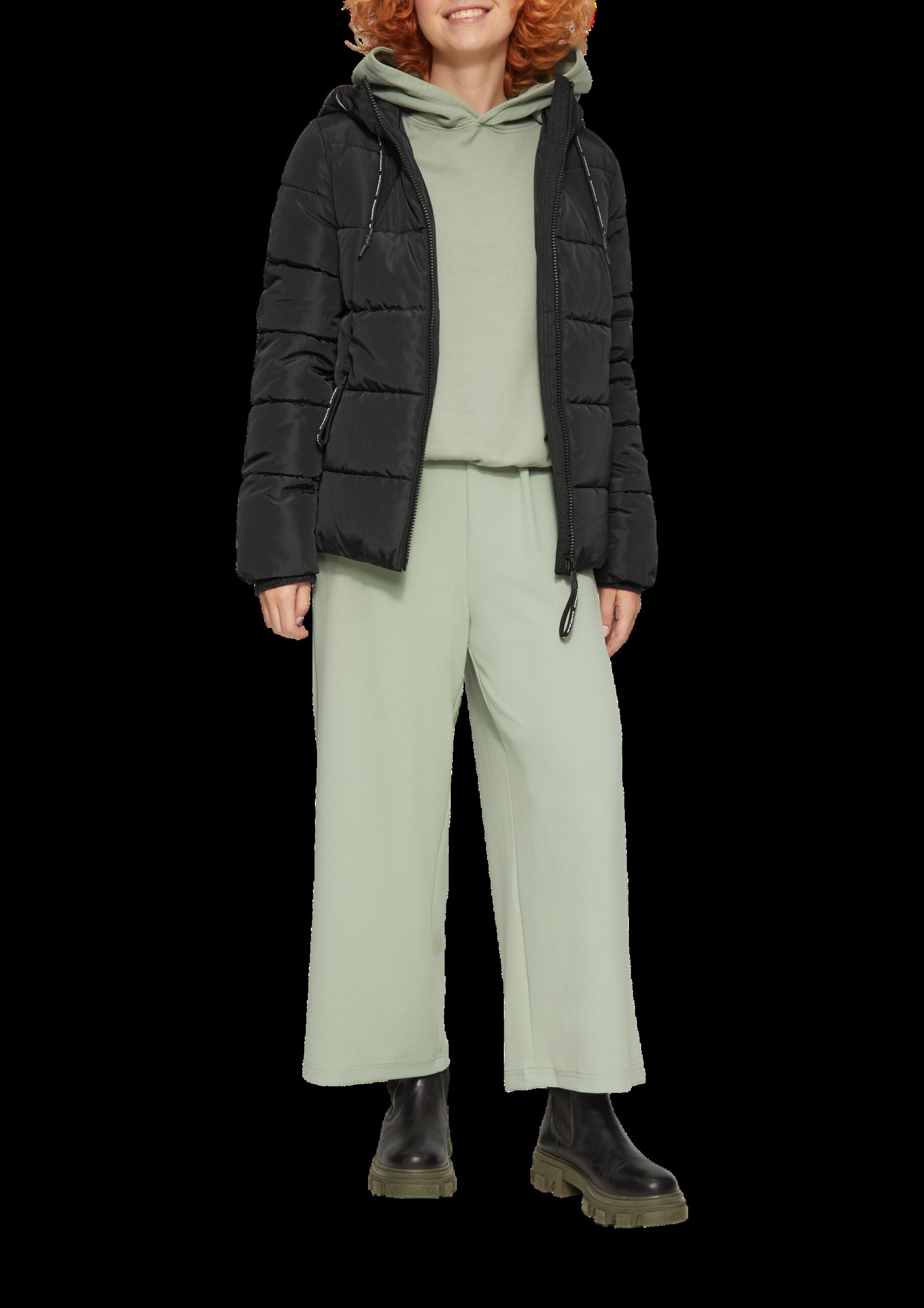 Wattierte Steppjacke mit Kapuze