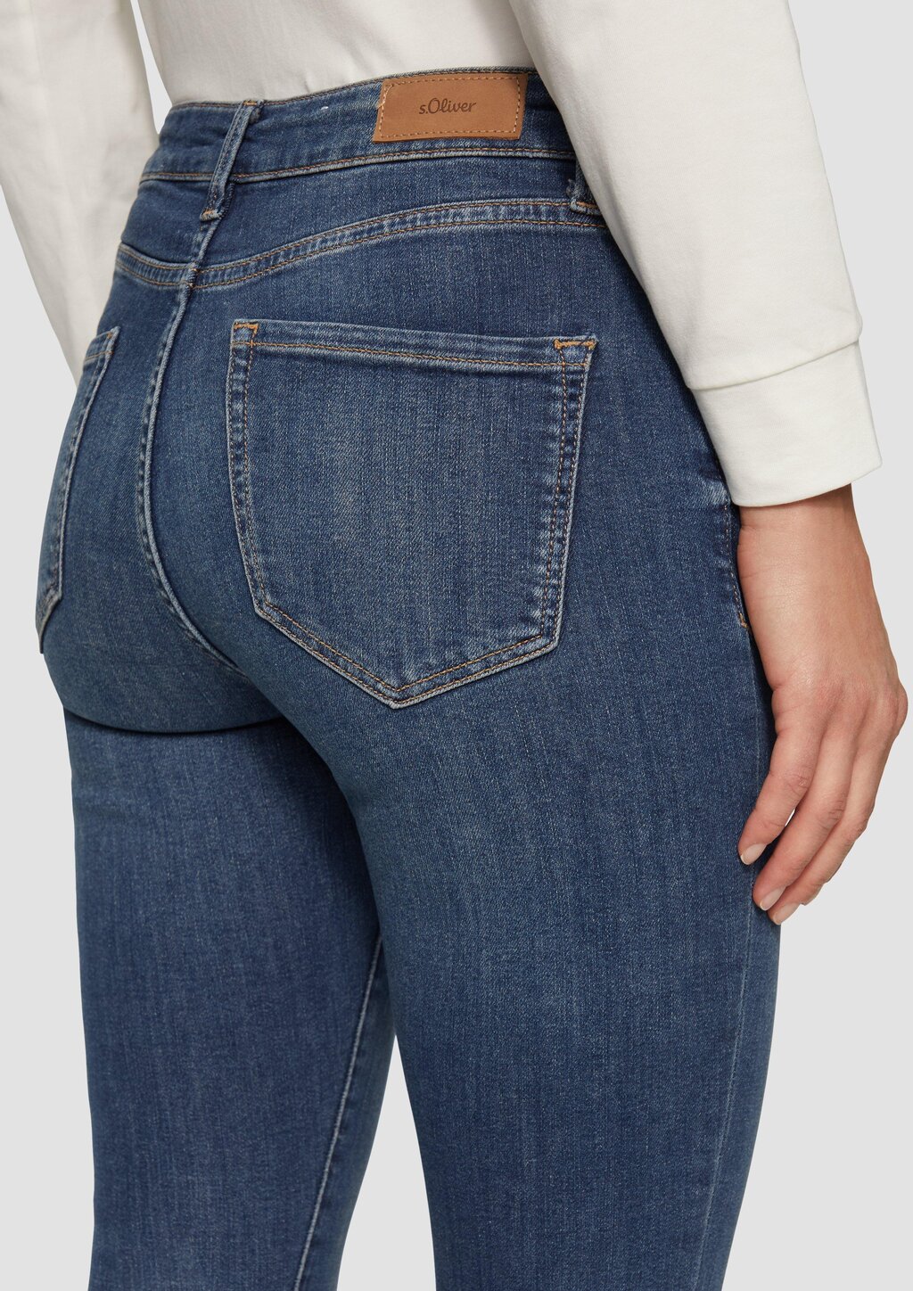 Cropped Jeans Izabell / Skinny Fit / Mid Rise / Skinny Leg / mit offenem Saum