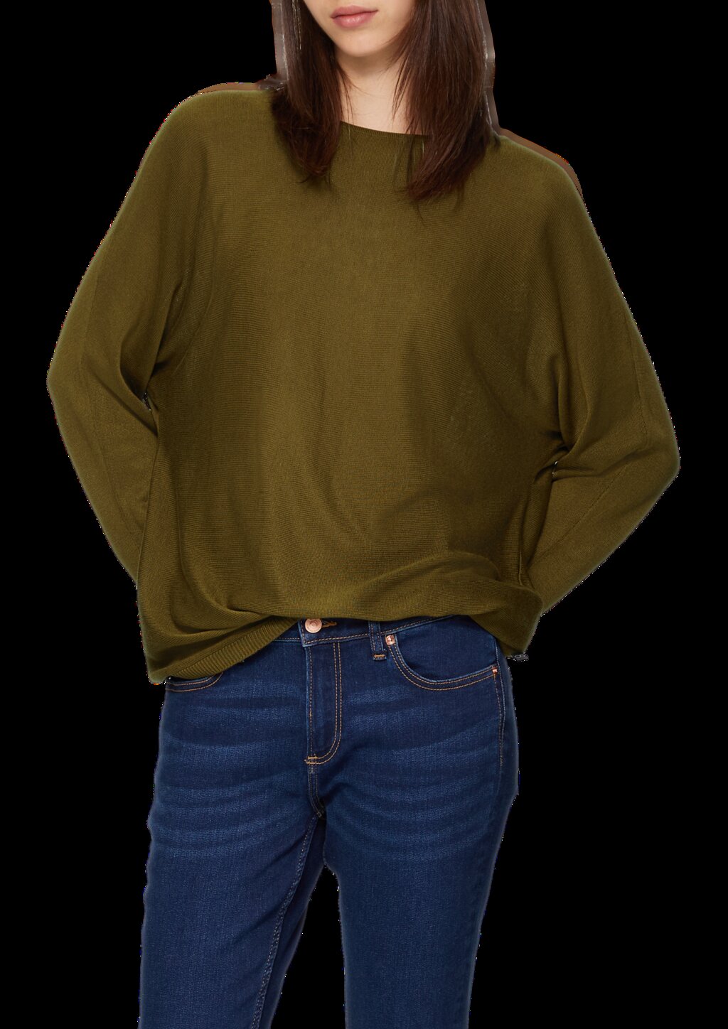 Strickpullover mit Fledermausärmeln