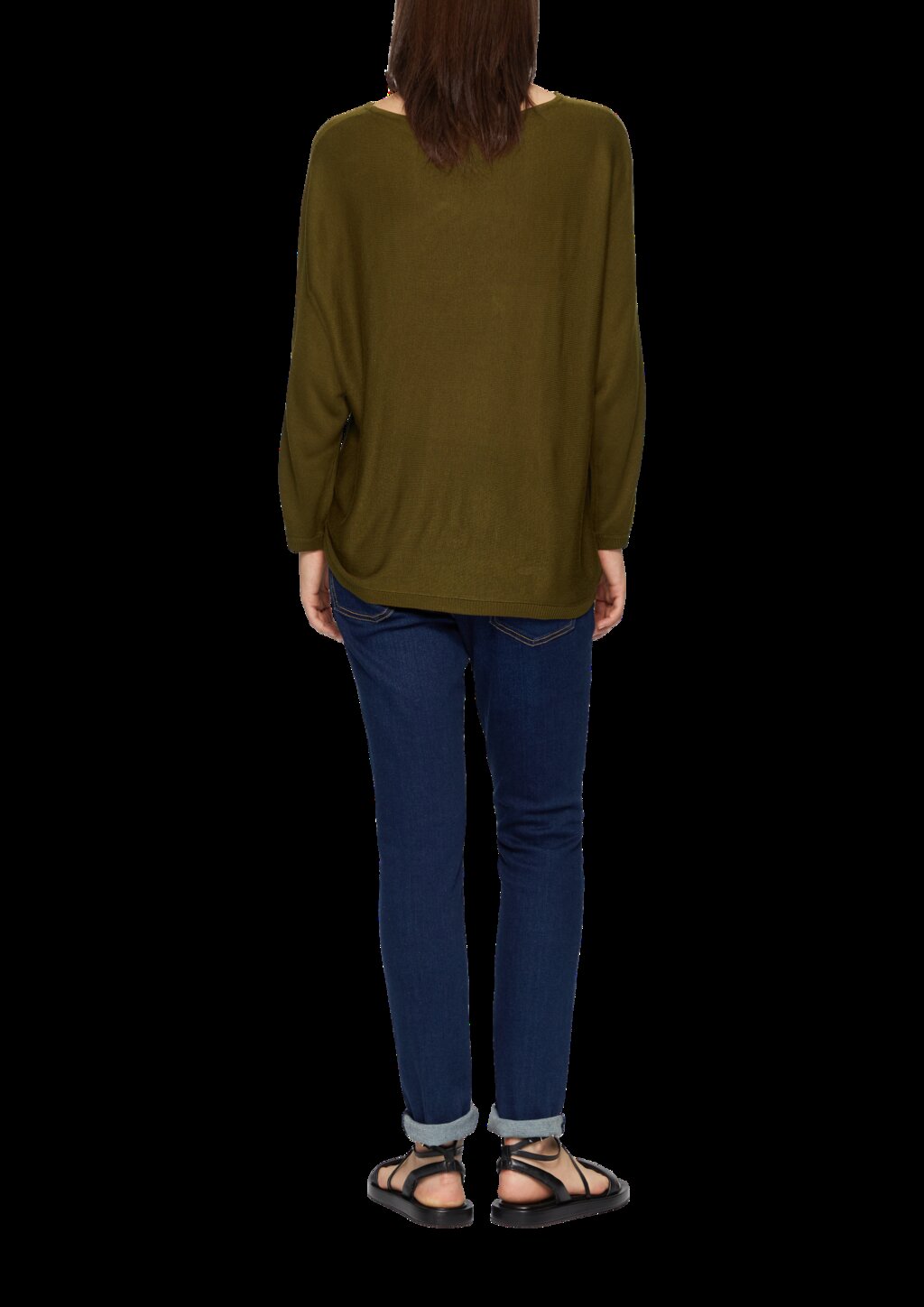 Strickpullover mit Fledermausärmeln