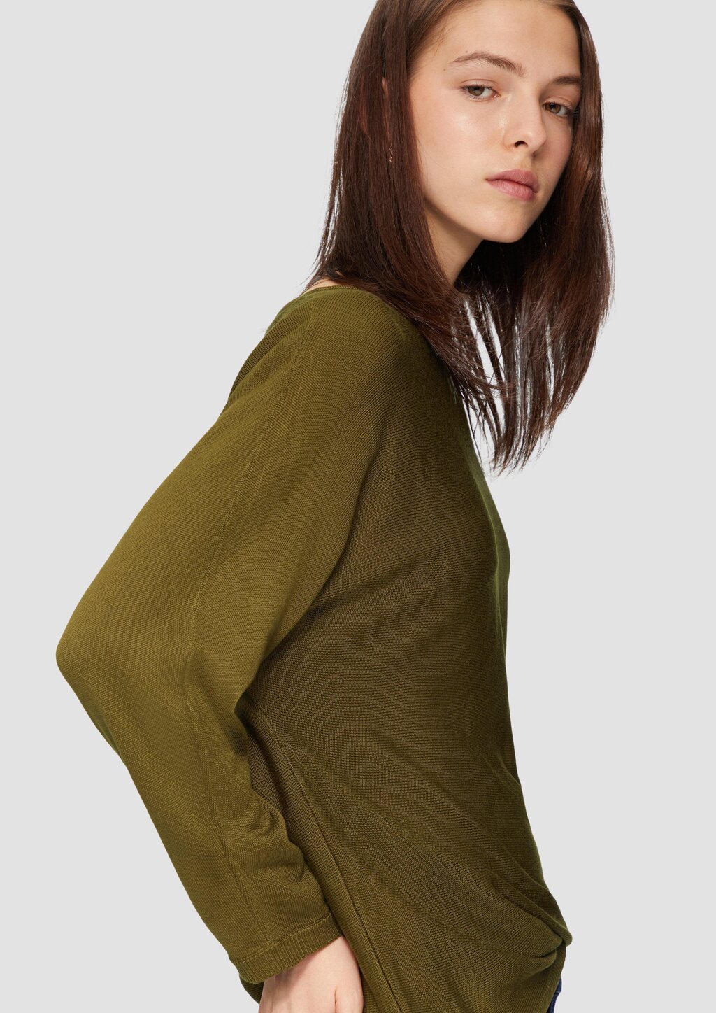 Strickpullover mit Fledermausärmeln