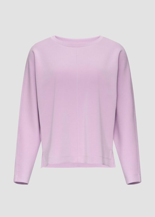 Sweatshirt aus Scuba mit Fledermausärmeln