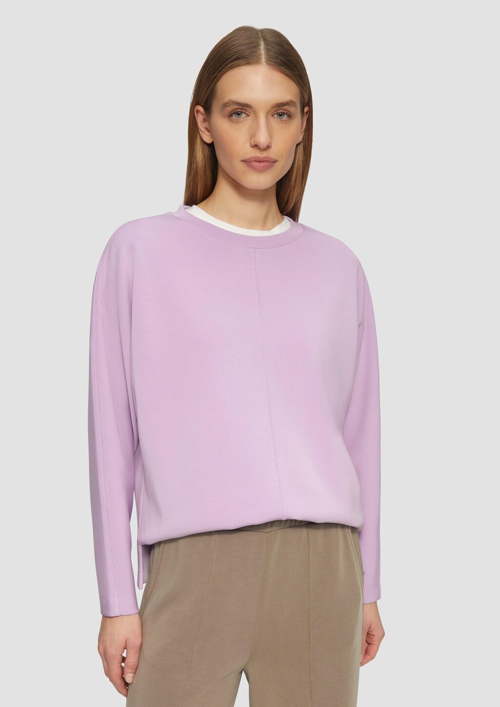 Sweatshirt aus Scuba mit Fledermausärmeln