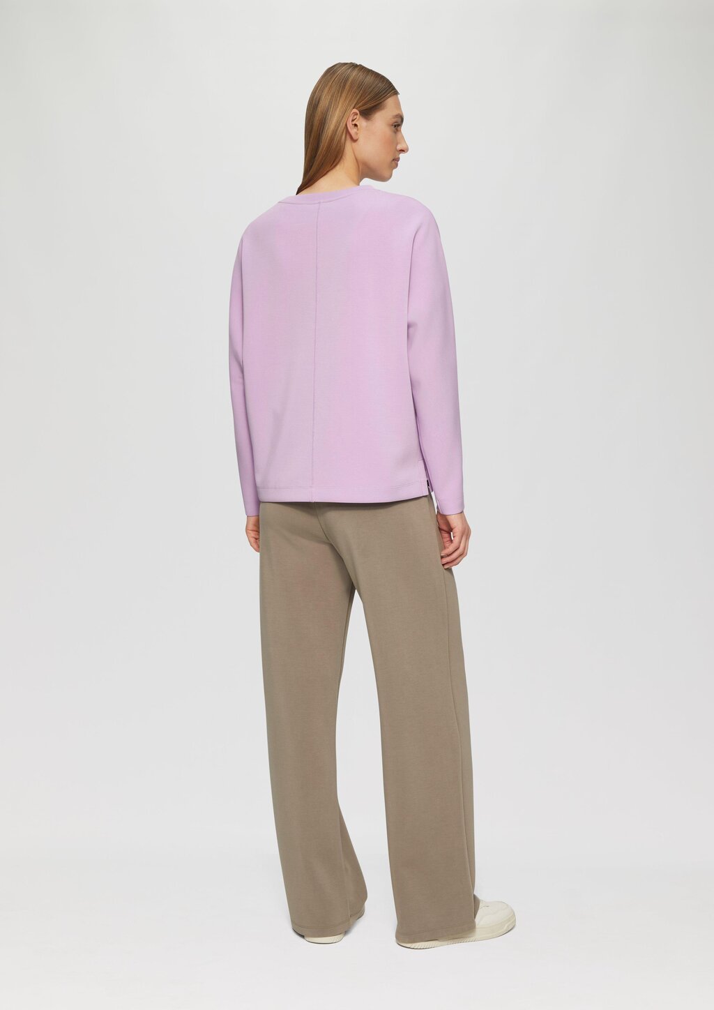 Sweatshirt aus Scuba mit Fledermausärmeln