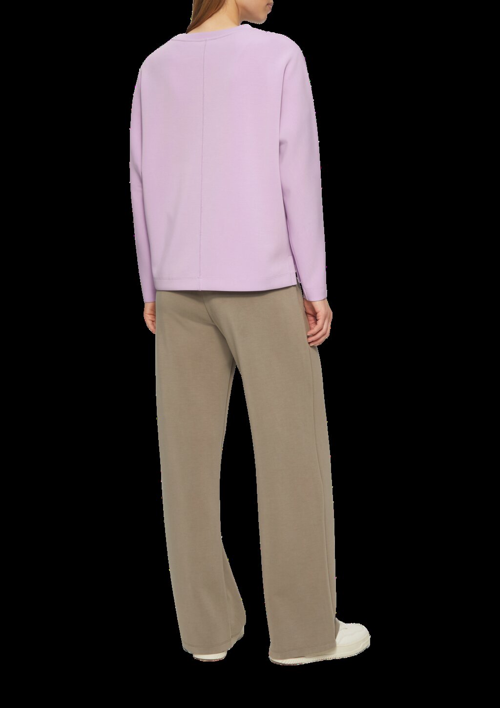 Sweatshirt aus Scuba mit Fledermausärmeln