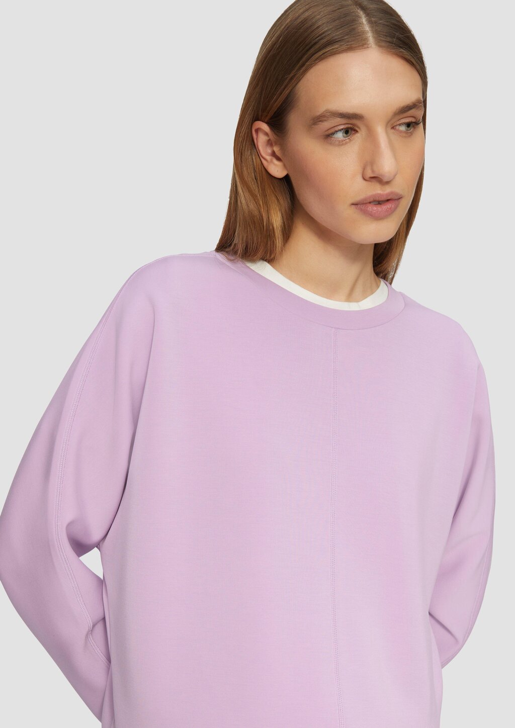 Sweatshirt aus Scuba mit Fledermausärmeln