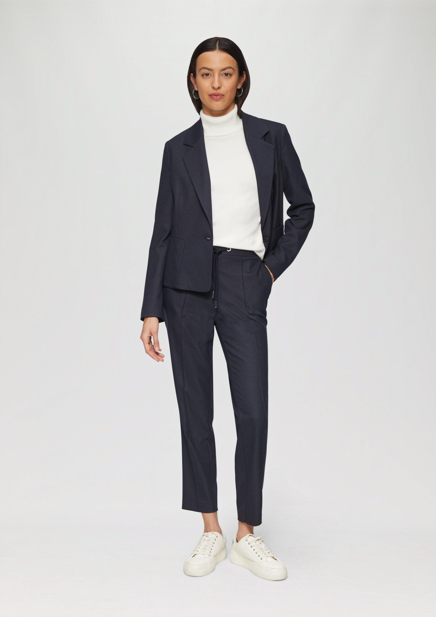 Feiner Rollkragenpullover mit Ajour-Details