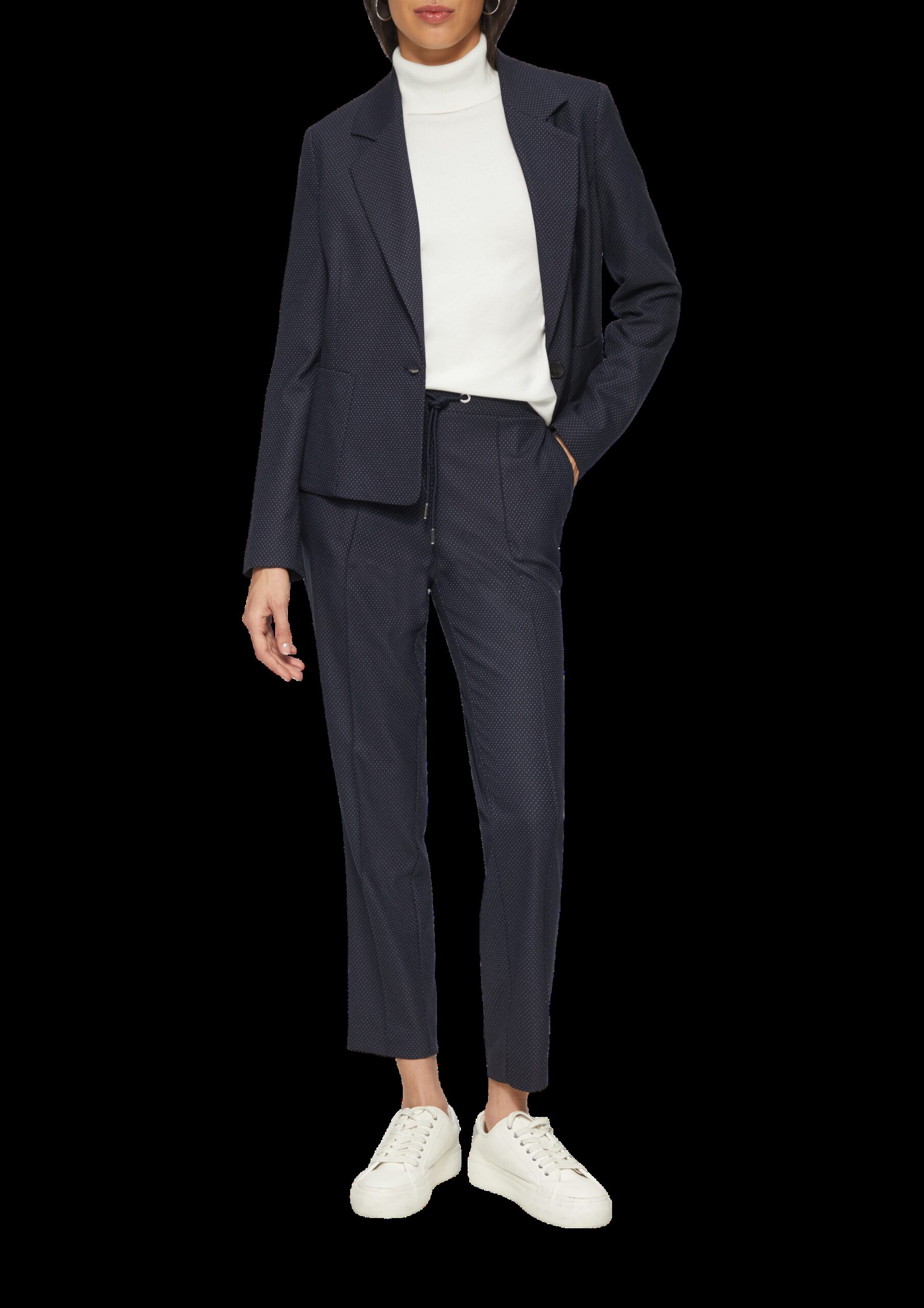 Feiner Rollkragenpullover mit Ajour-Details