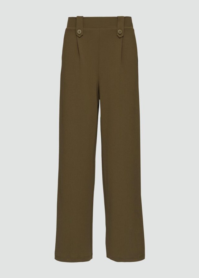 Crêpe-Hose im Relaxed Fit mit Wide Leg