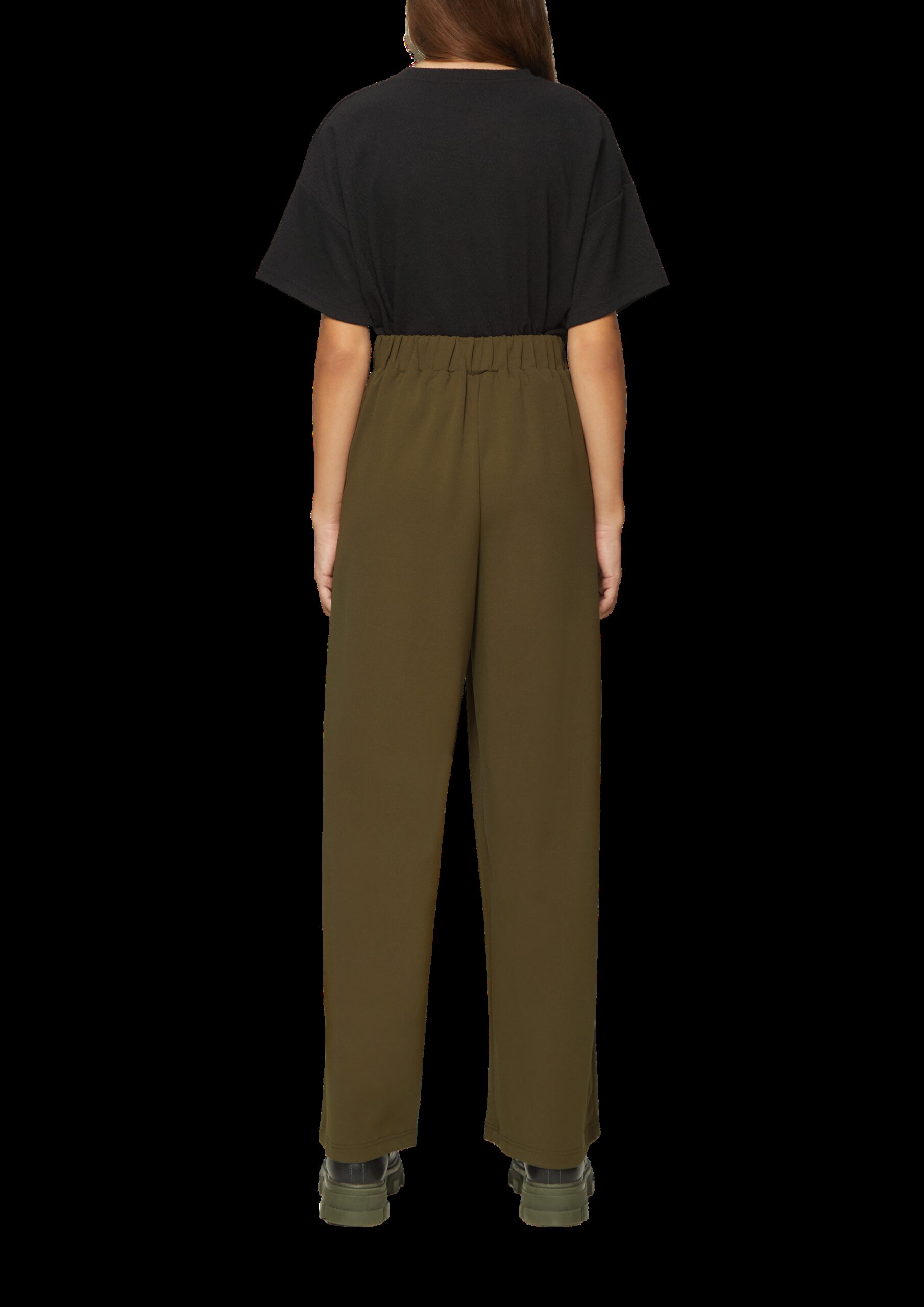 Crêpe-Hose im Relaxed Fit mit Wide Leg