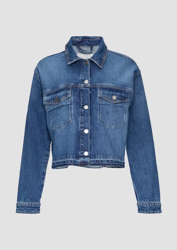 Oversized Jeansjacke mit offenem Saum | 360° Denim