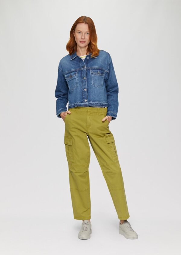 Oversized Jeansjacke mit offenem Saum | 360° Denim