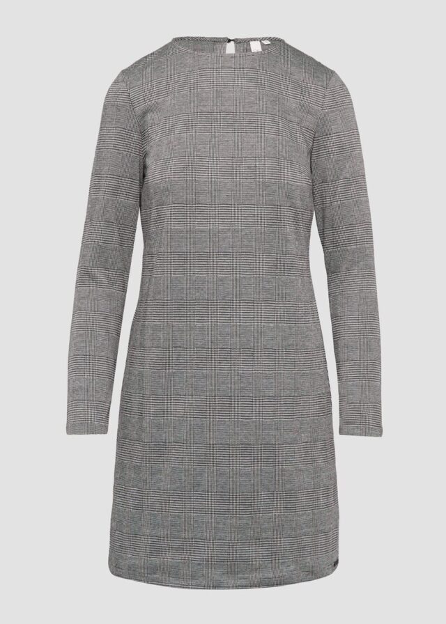Kurzes gemustertes Kleid aus Interlockjersey