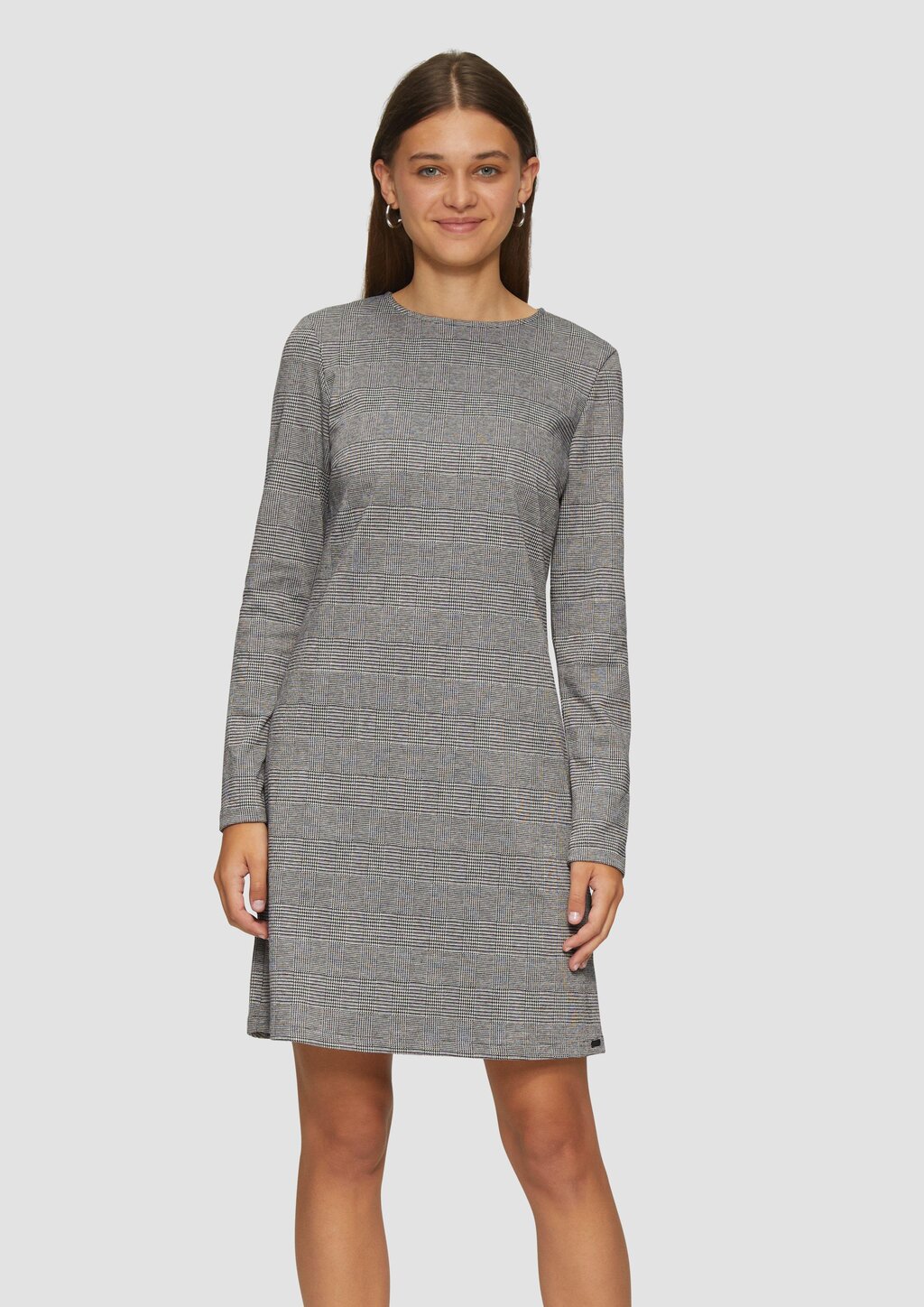 Kurzes gemustertes Kleid aus Interlockjersey