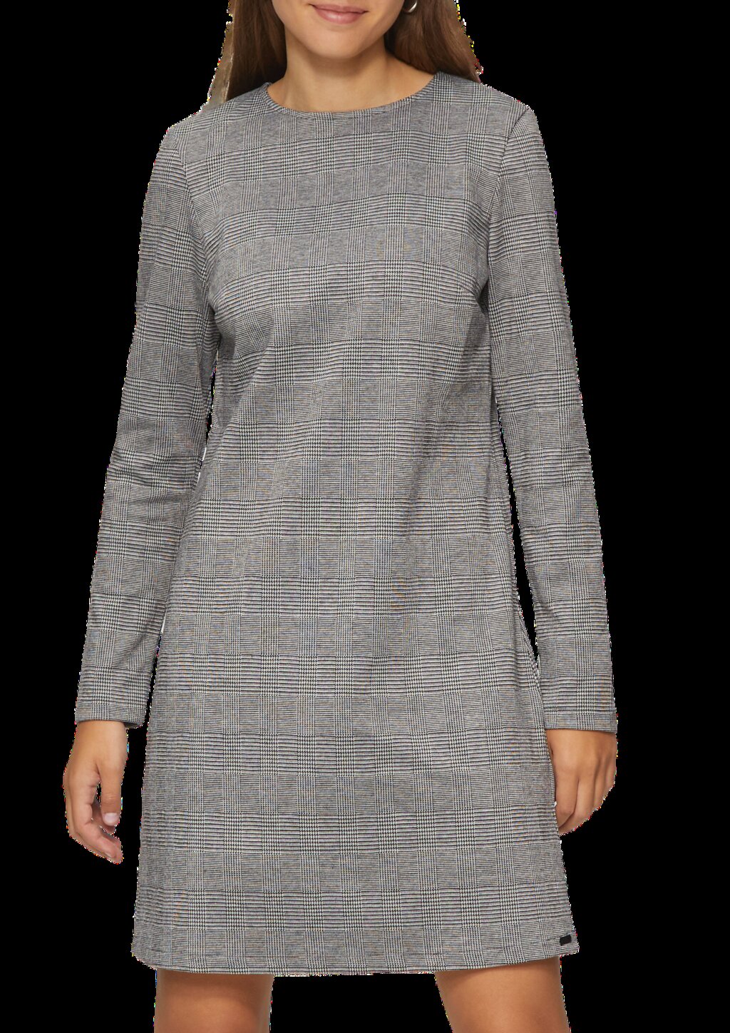 Kurzes gemustertes Kleid aus Interlockjersey