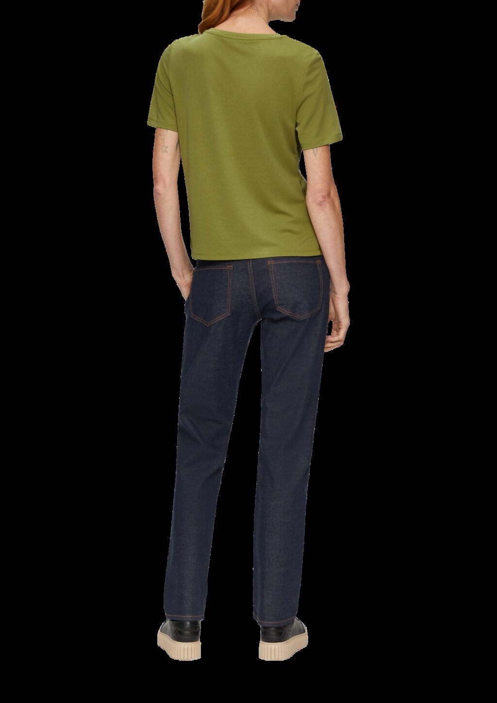 Fließendes T-Shirt mit Knotendetail