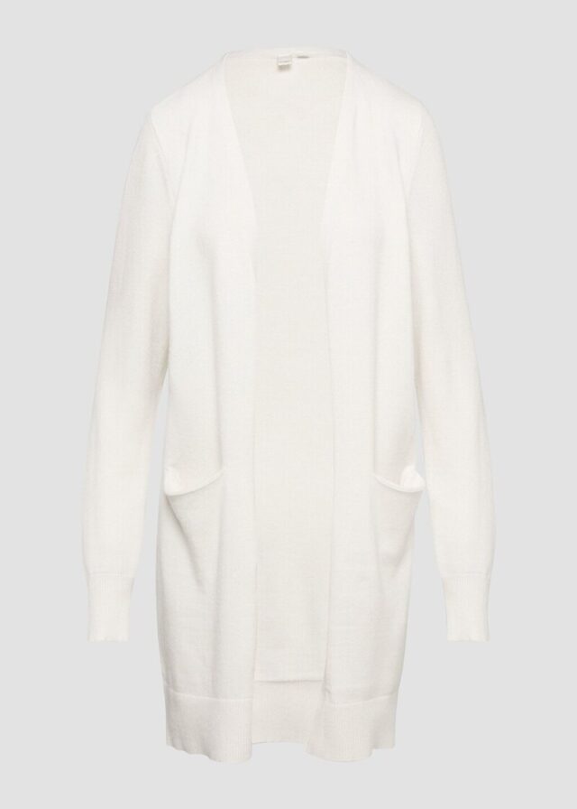 Lange Strickjacke aus Viskosemix