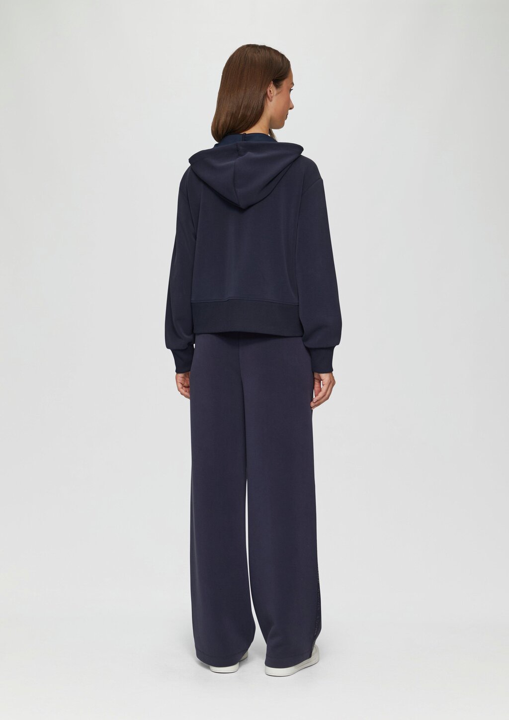 Scuba-Sweatjacke mit Kapuze und Logo-Tape