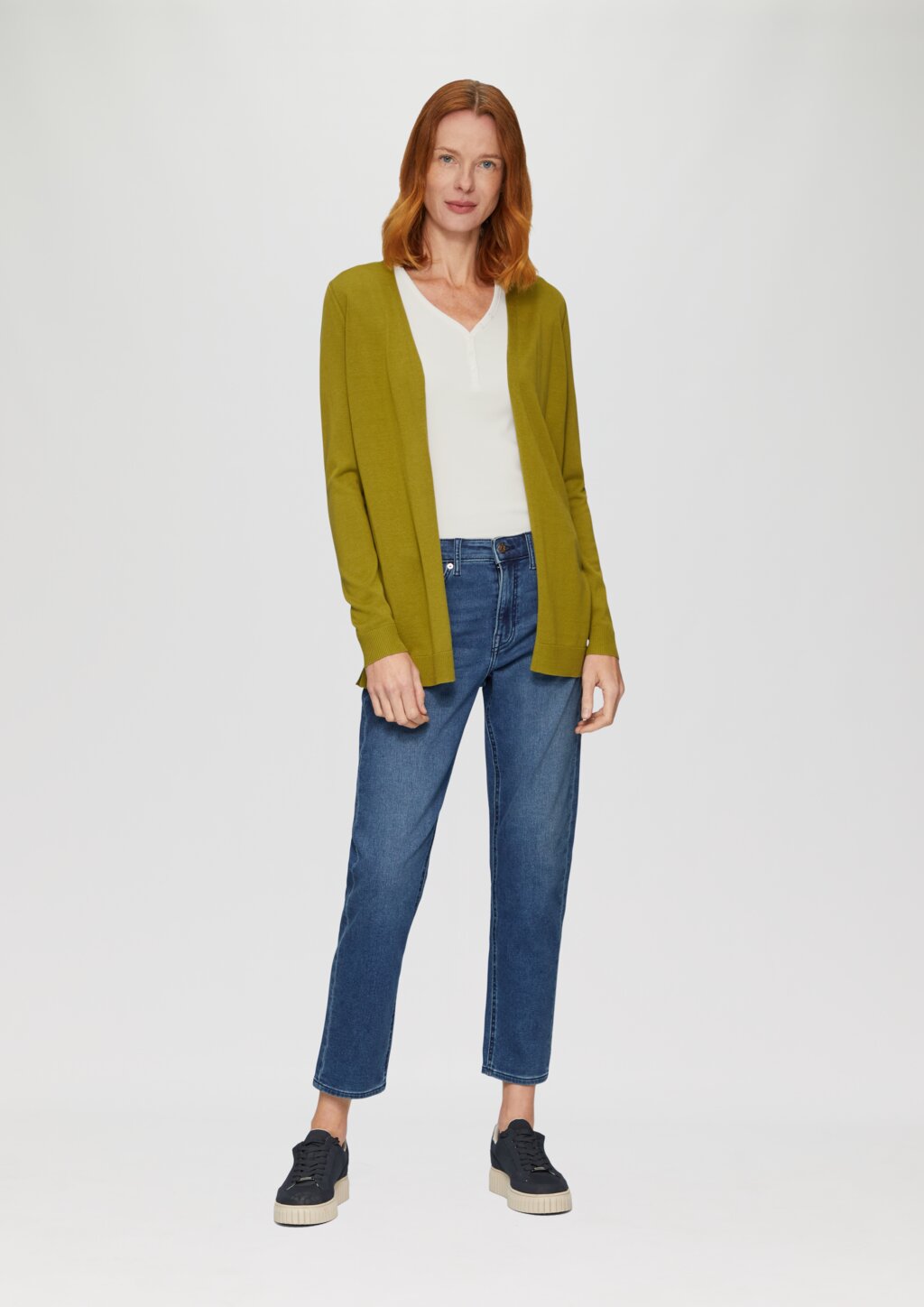 Rippshirt mit Henley-Ausschnitt