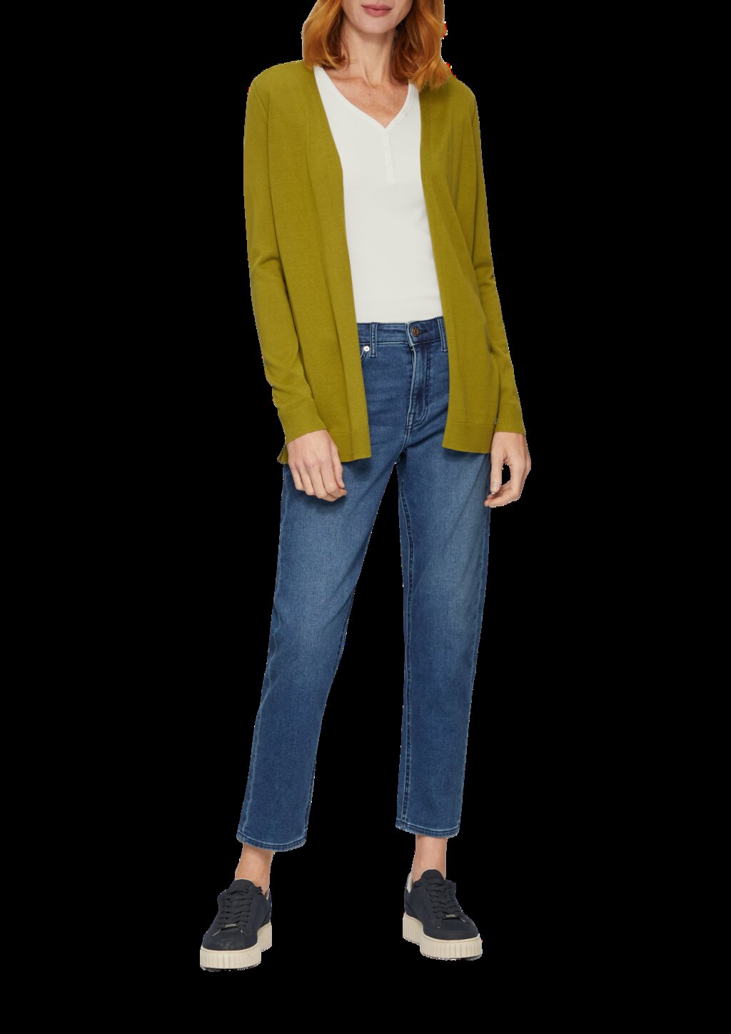 Rippshirt mit Henley-Ausschnitt