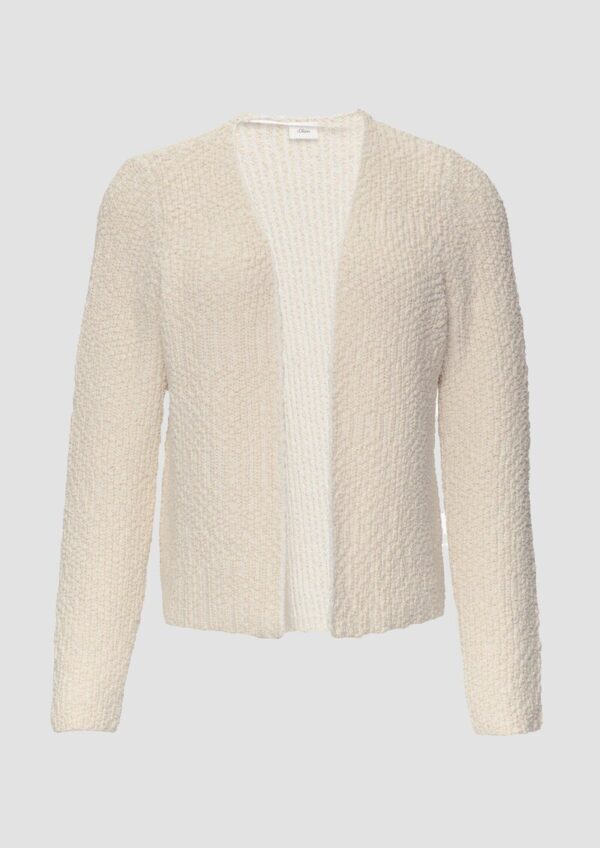 Offene Strickjacke mit Glitzergarn