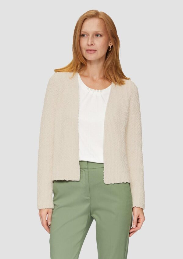 Offene Strickjacke mit Glitzergarn