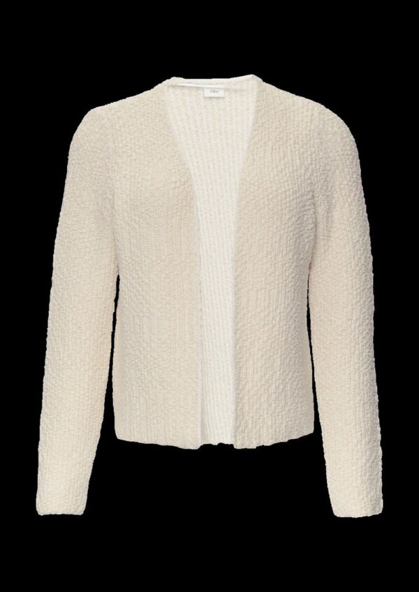 Offene Strickjacke mit Glitzergarn