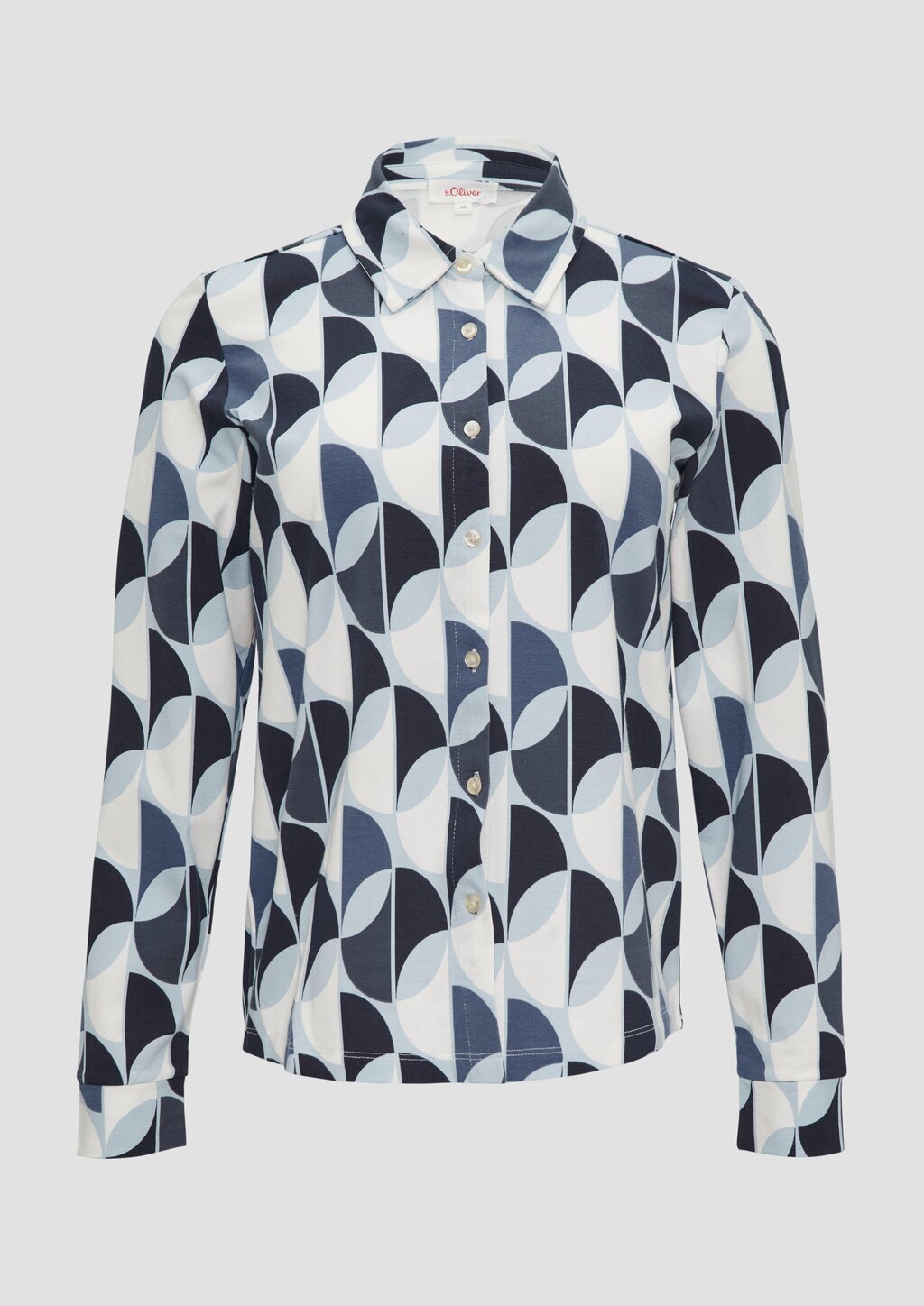 Elastische Hemdbluse aus Jersey