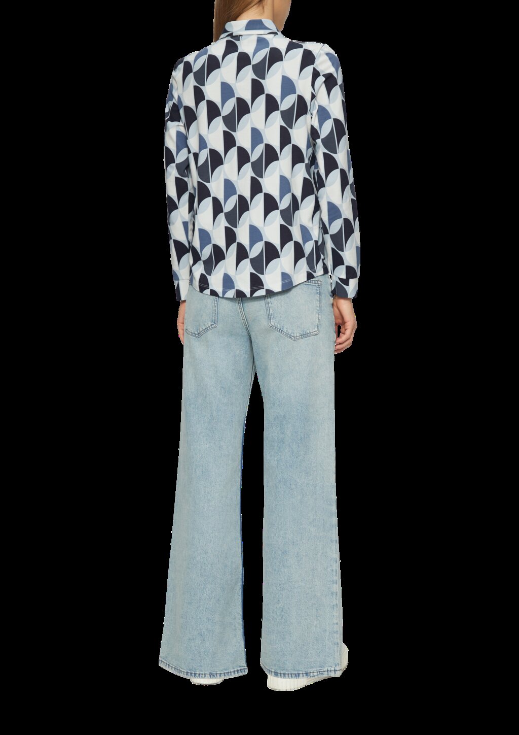 Elastische Hemdbluse aus Jersey