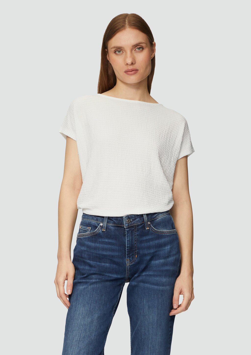 T-Shirt mit Musterstruktur